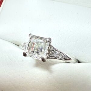 Radiant Platinum Diamond Ring
